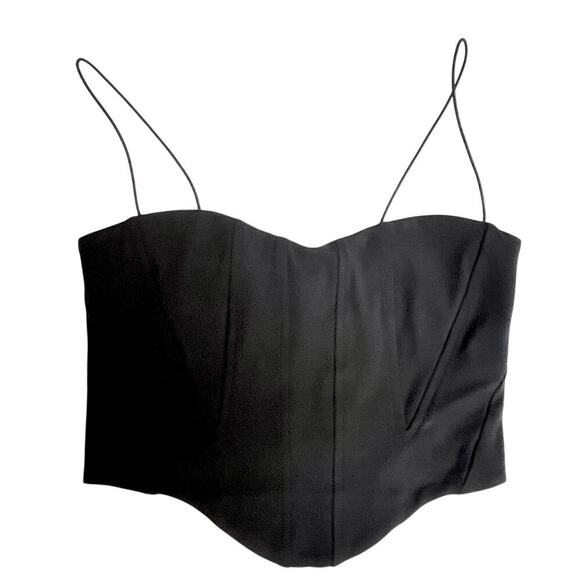 NWT Corset Bustier Black Crop Tank - Picture 3 of 4